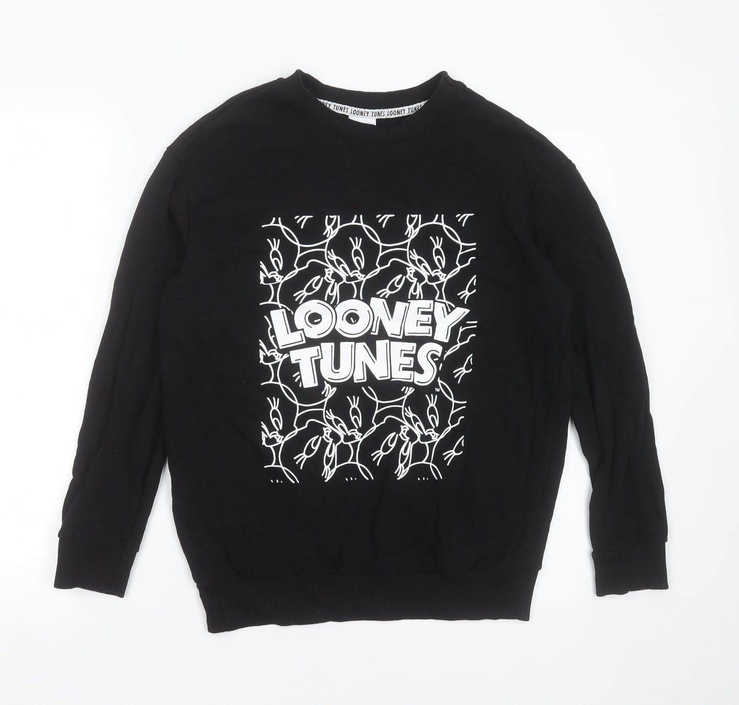 George Womens Black  Cotton Pullover Sweatshirt Size S   - looney tunes