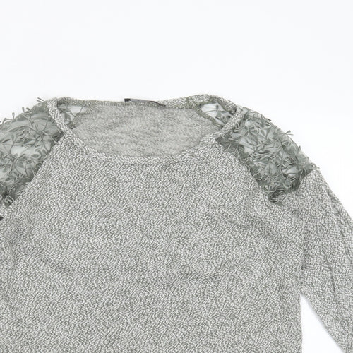 George Womens Green Round Neck  Polyester Pullover Jumper Size 8   - Embroidered detail