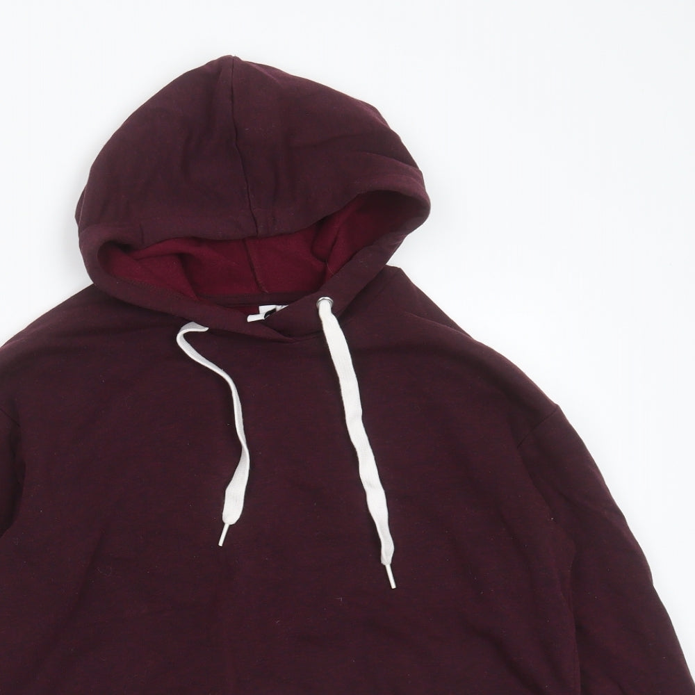 Divided by H&M Womens Purple  Cotton Pullover Hoodie Size S   - cropped