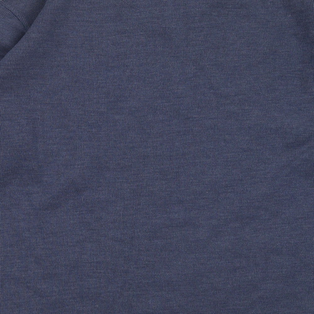 F&F Mens Blue V-Neck  Cotton Pullover Jumper Size L