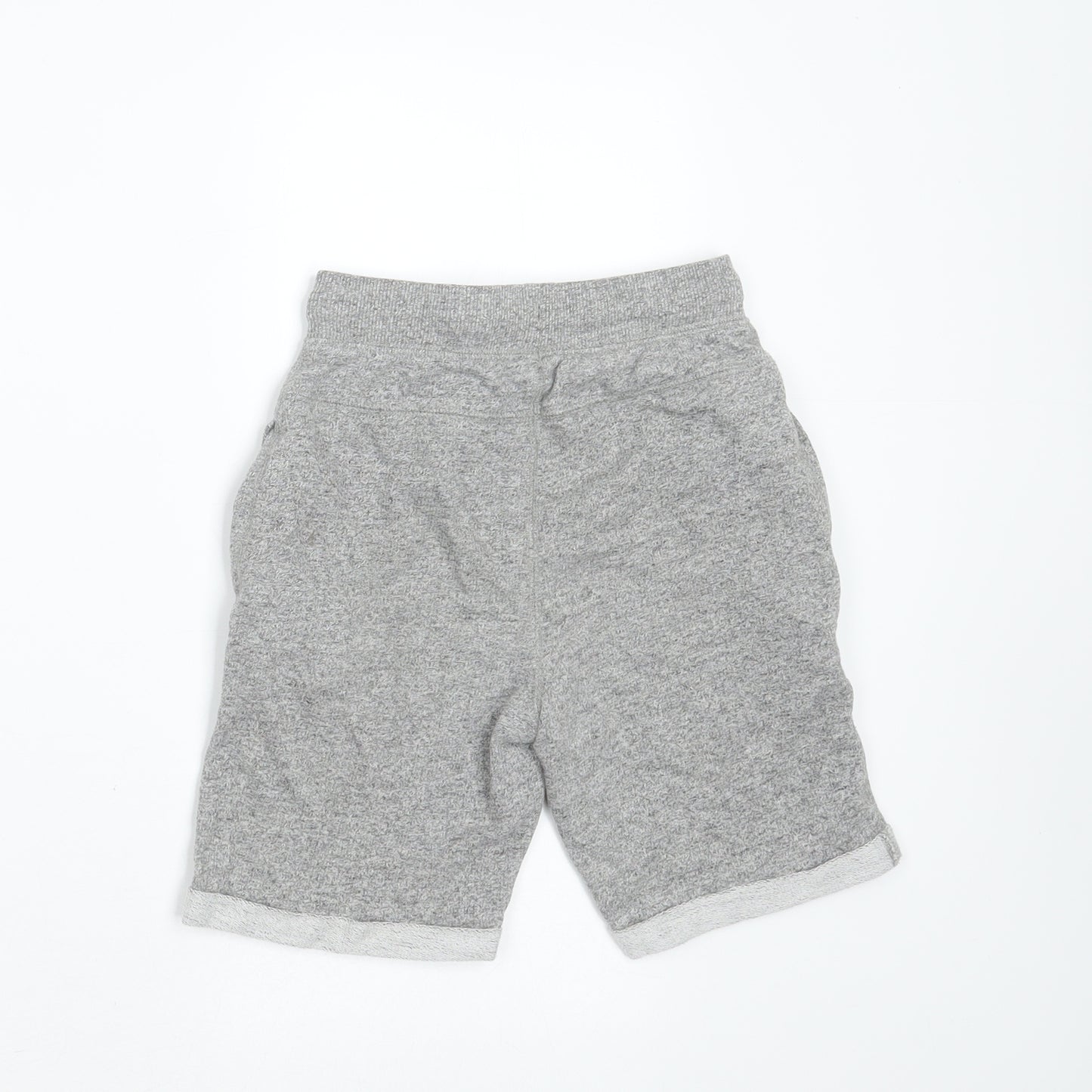 Marks and Spencer Boys Grey  Cotton Sweat Shorts Size 5-6 Years  Regular Drawstring