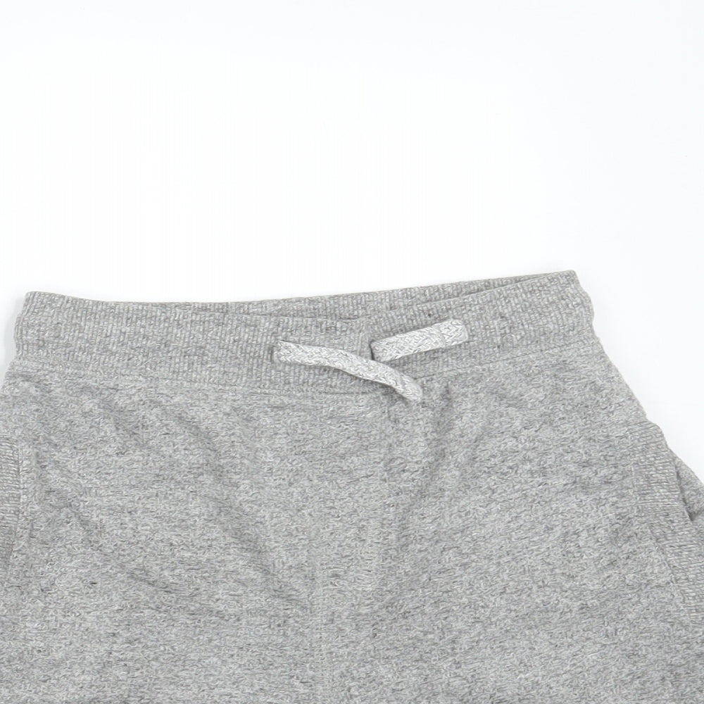 Marks and Spencer Boys Grey  Cotton Sweat Shorts Size 5-6 Years  Regular Drawstring