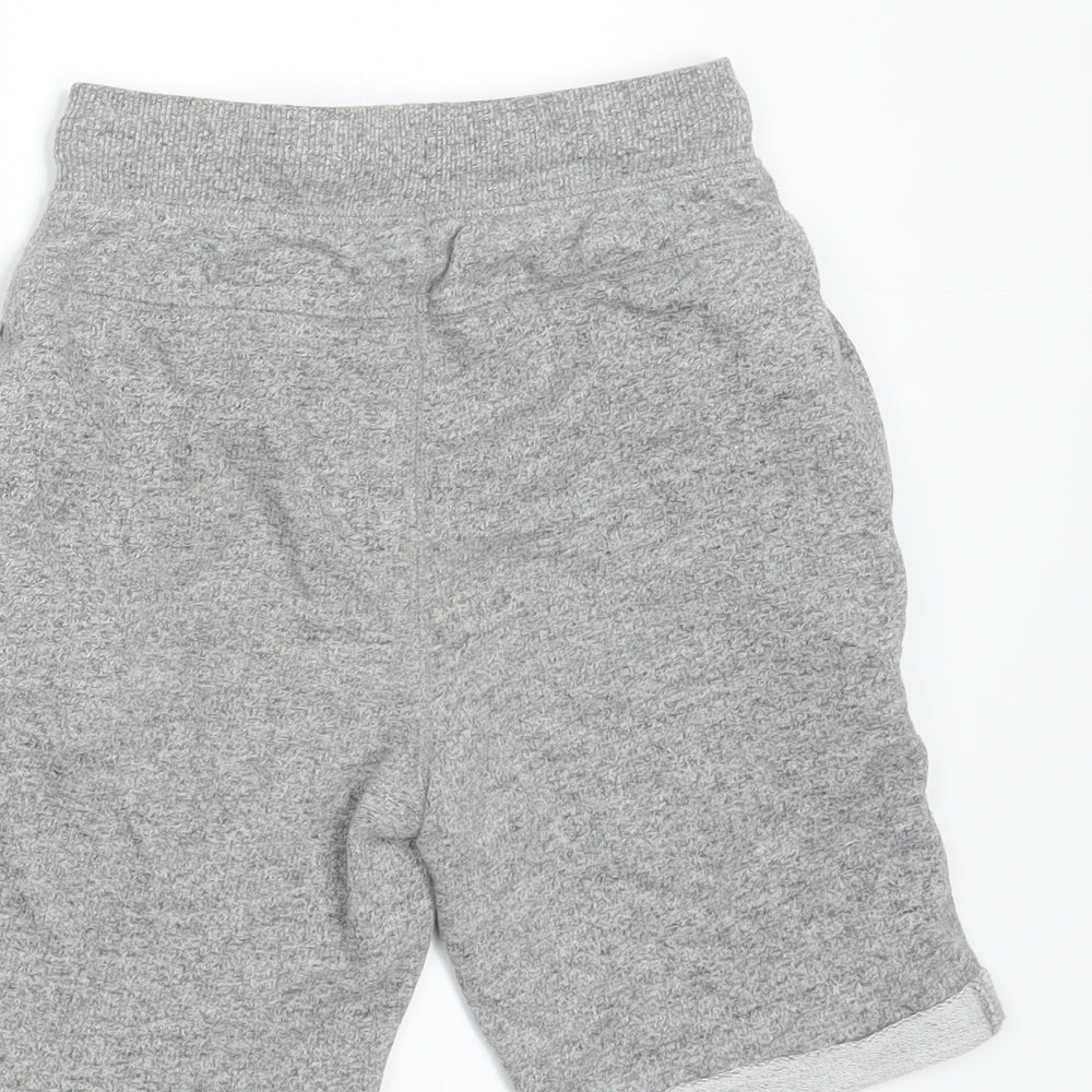 Marks and Spencer Boys Grey  Cotton Sweat Shorts Size 5-6 Years  Regular Drawstring