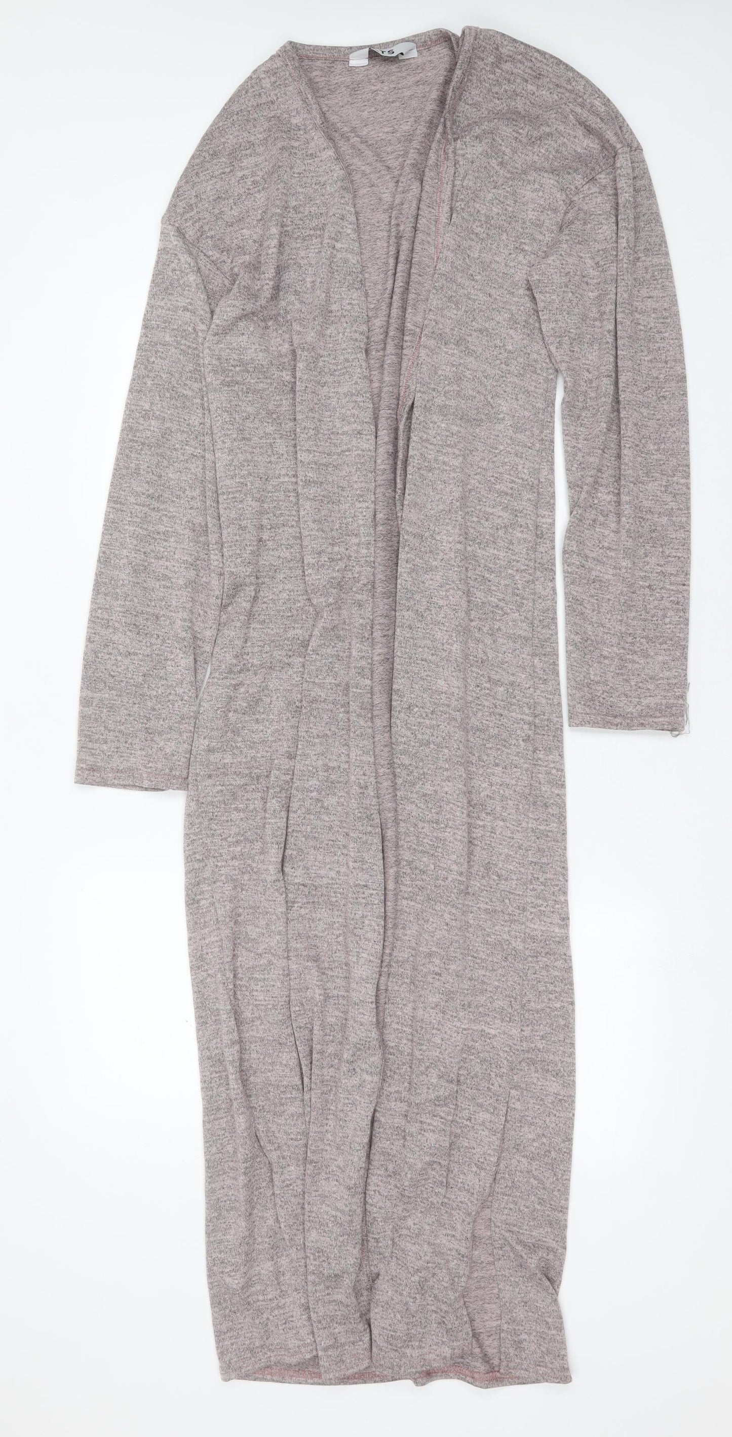 LTS Womens Purple V-Neck  Polyester Cardigan Jumper Size 14