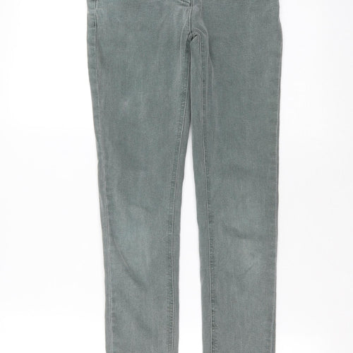 NEXT Girls Green  Cotton Skinny Jeans Size 10 Years  Extra-Slim