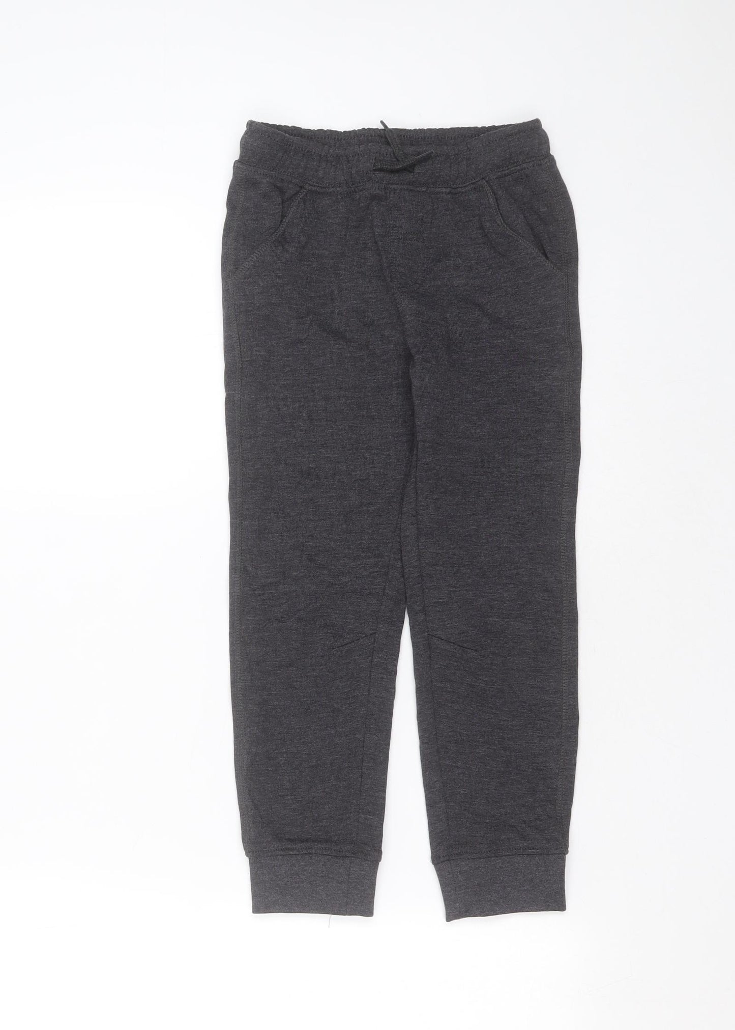URBAN RASCALS Boys Grey  Cotton Jogger Trousers Size 5-6 Years  Regular Drawstring