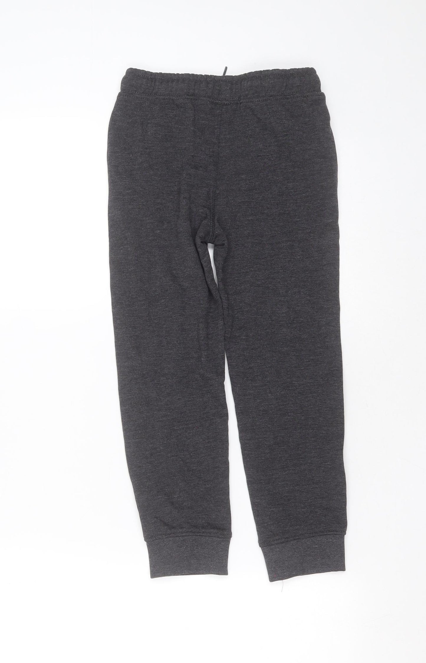 URBAN RASCALS Boys Grey  Cotton Jogger Trousers Size 5-6 Years  Regular Drawstring