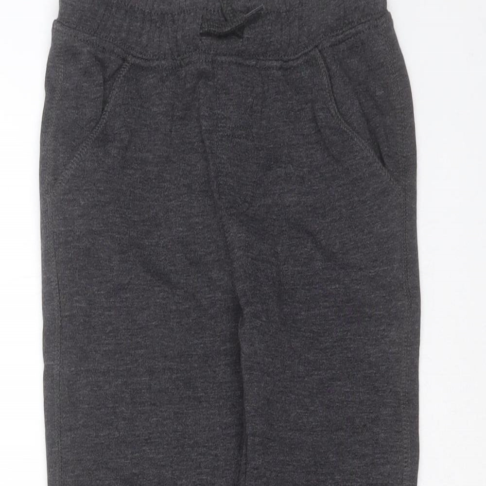 URBAN RASCALS Boys Grey  Cotton Jogger Trousers Size 5-6 Years  Regular Drawstring