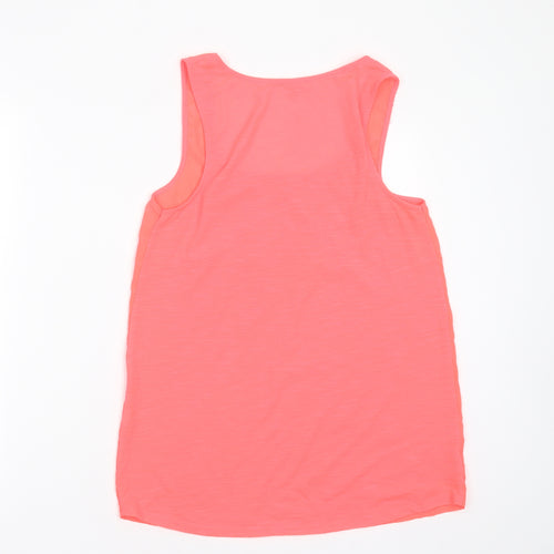 River Island Womens Pink  Polyester Basic Tank Size 10 Round Neck