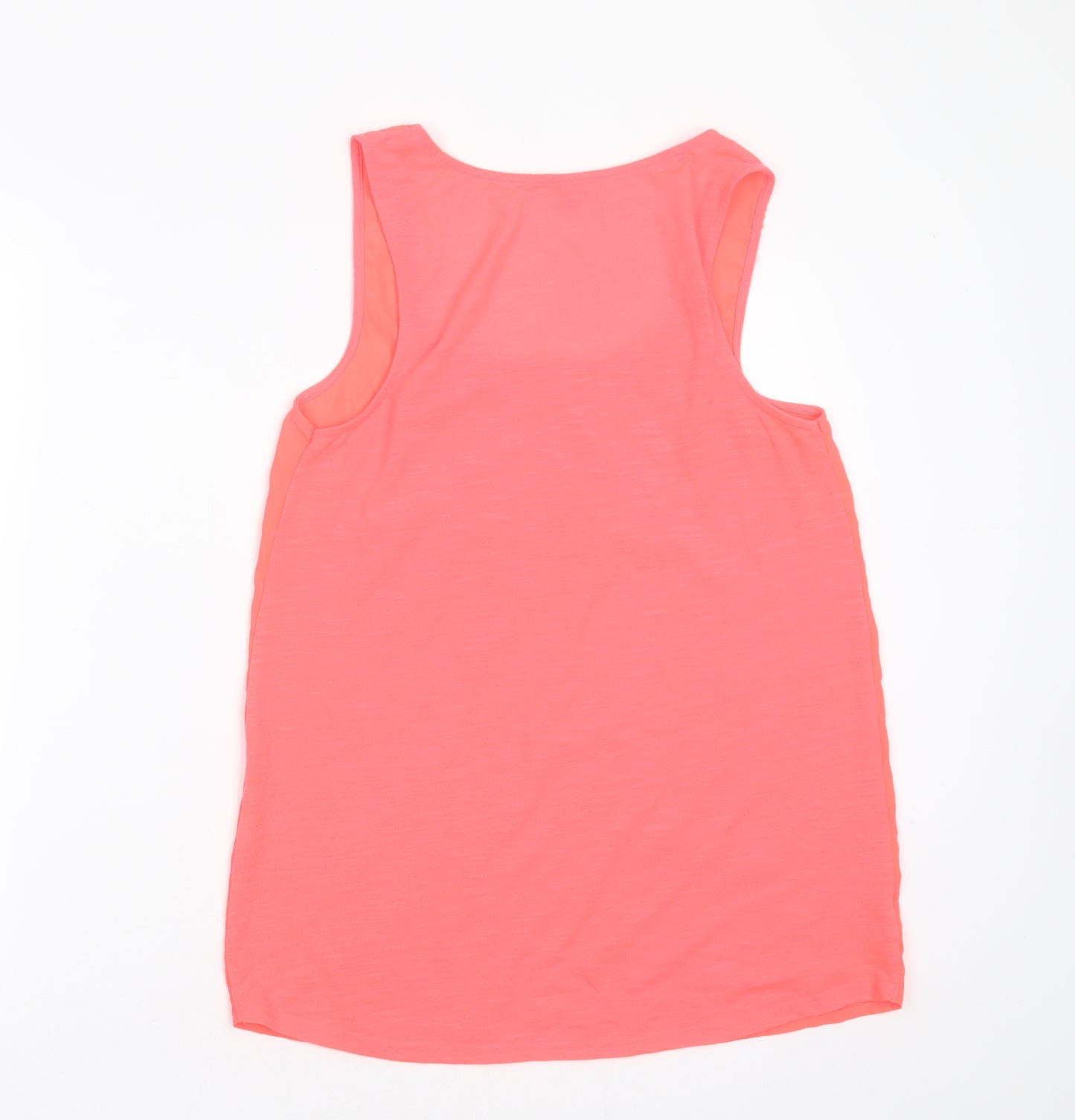 River Island Womens Pink  Polyester Basic Tank Size 10 Round Neck