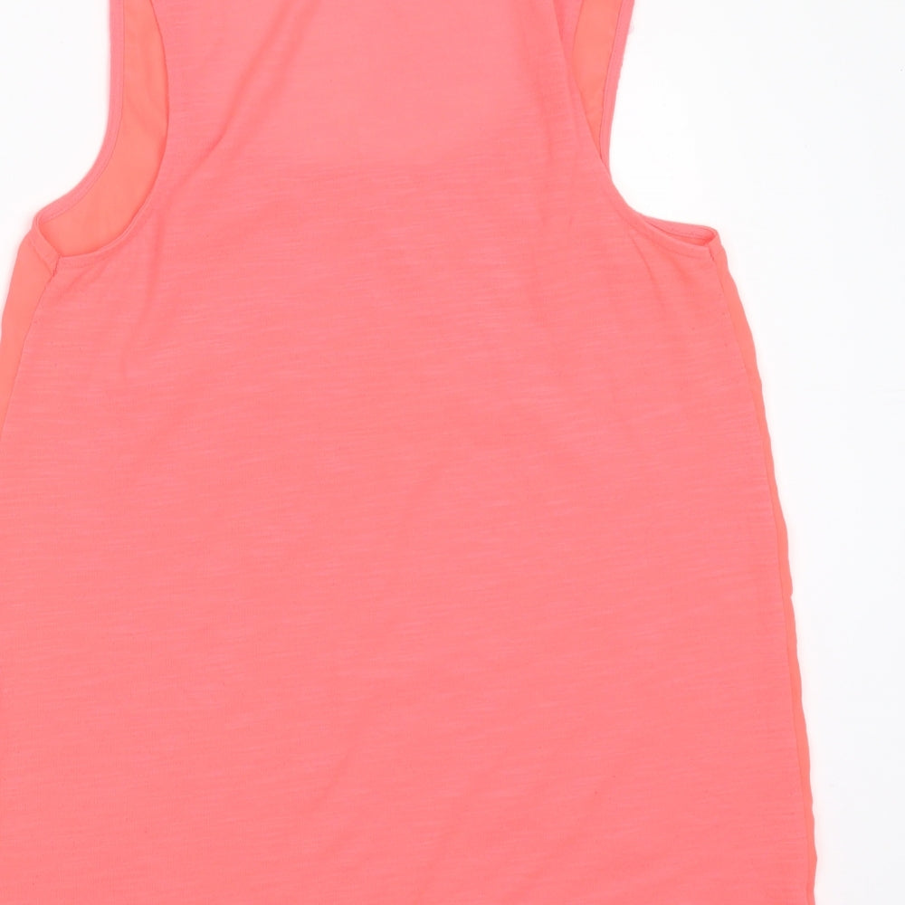 River Island Womens Pink  Polyester Basic Tank Size 10 Round Neck