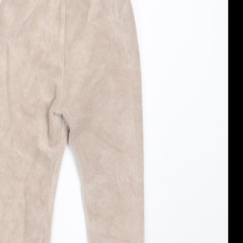 Preworn Baby Beige  Cotton  Trousers Size 9 Months   - leggings