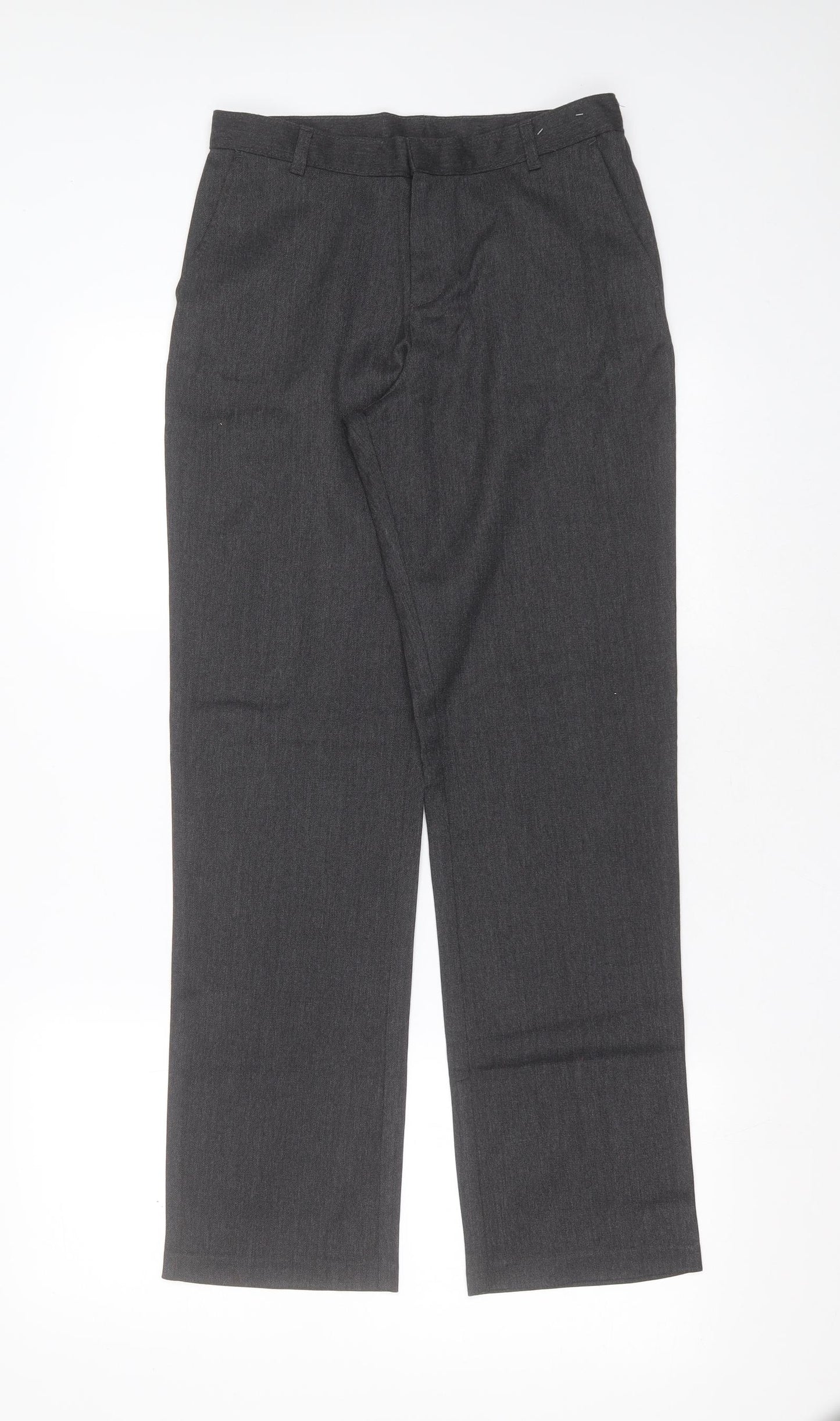 George Boys Grey  Polyester  Trousers Size 11-12 Years  Regular Zip - school