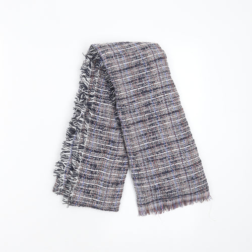 Preworn Womens Blue Check Polyester  Shawl/Wrap