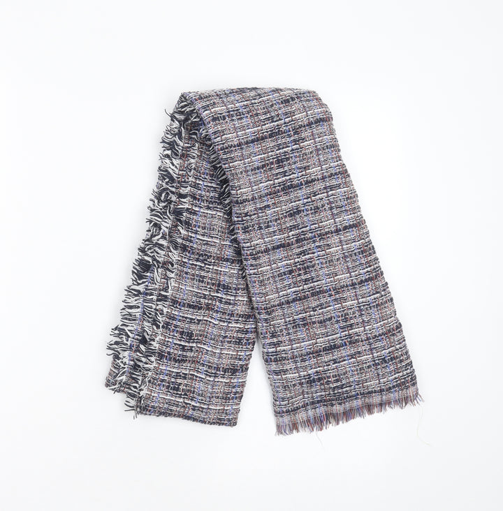 Preworn Womens Blue Check Polyester Shawl/Wrap
