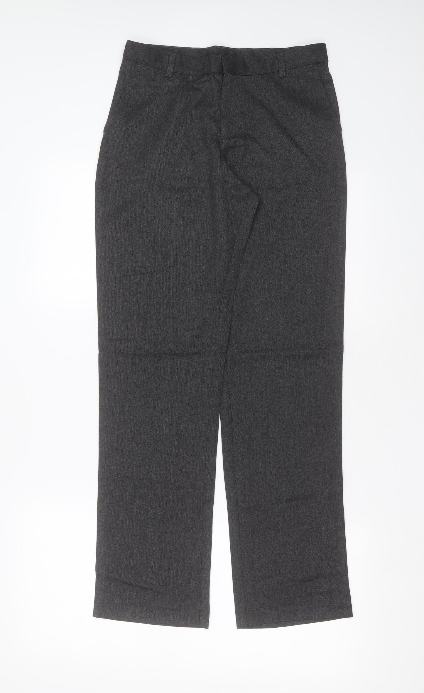 George Boys Grey  Polyester  Trousers Size 11-12 Years  Regular Zip - school