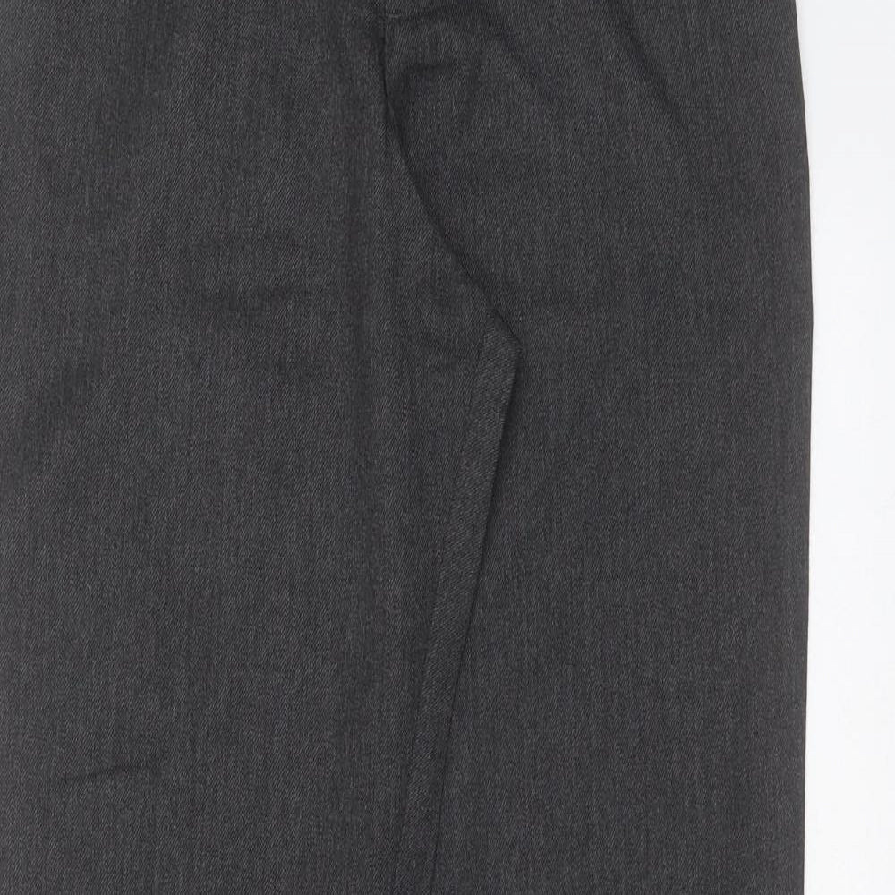George Boys Grey  Polyester  Trousers Size 11-12 Years  Regular Zip - school
