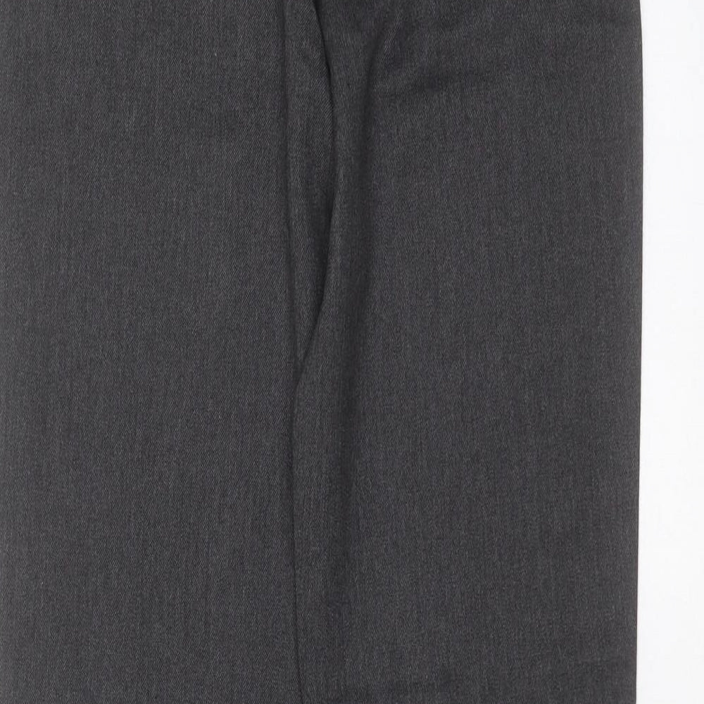 George Boys Grey  Polyester  Trousers Size 11-12 Years  Regular Zip - school