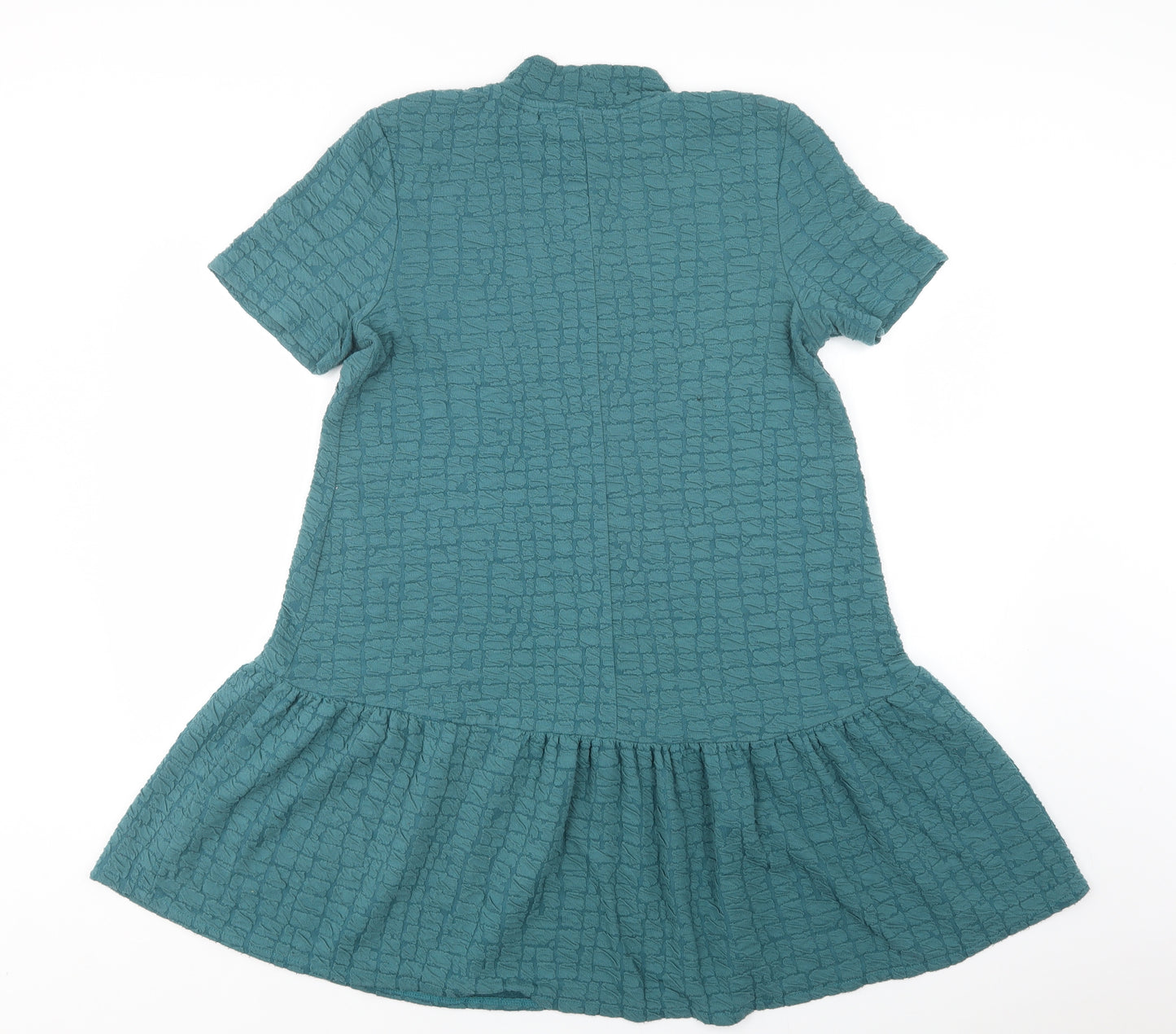 Zara Womens Green  Polyester A-Line  Size M  Mock Neck