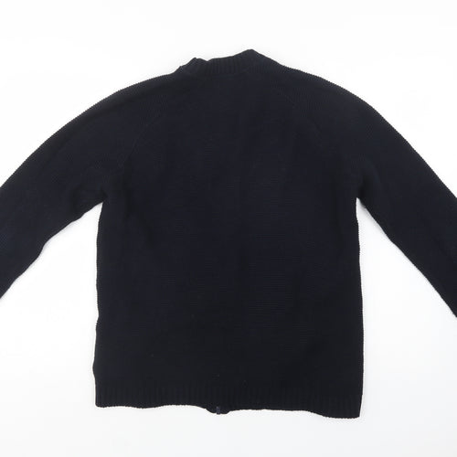 ASOS Mens Blue Collared  Cotton Full Zip Jumper Size L