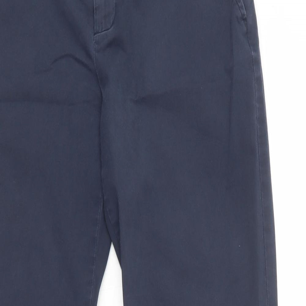 Gap Womens Blue  Cotton Chino Trousers Size 30 L30 in Regular Button