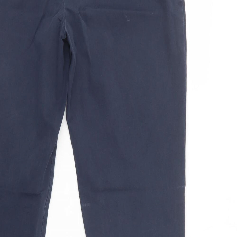 Gap Womens Blue  Cotton Chino Trousers Size 30 L30 in Regular Button