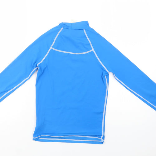 Tribord Girls Blue  Polyester Basic Blouse Size 12 Years Mock Neck