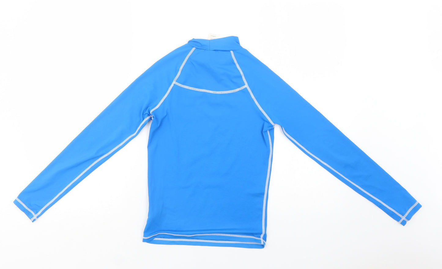 Tribord Girls Blue  Polyester Basic Blouse Size 12 Years Mock Neck