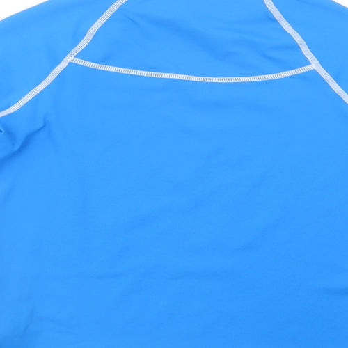 Tribord Girls Blue  Polyester Basic Blouse Size 12 Years Mock Neck