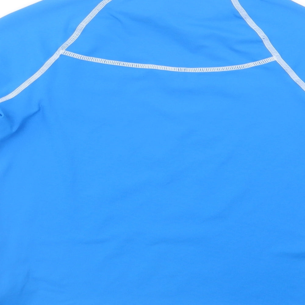 Tribord Girls Blue  Polyester Basic Blouse Size 12 Years Mock Neck