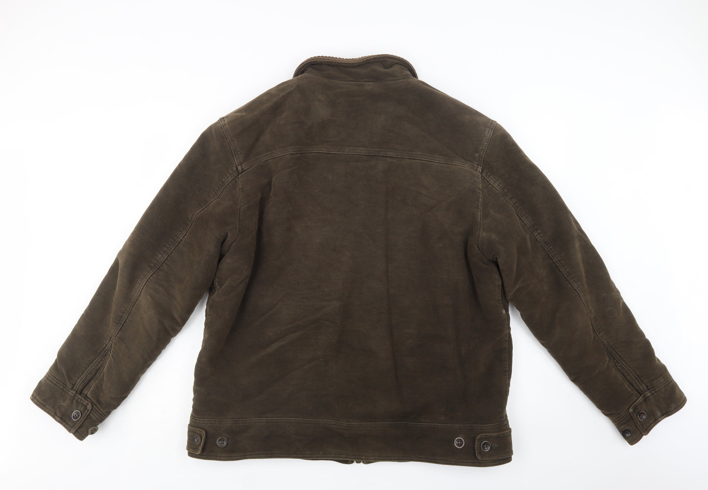 NEXT Mens Brown   Jacket  Size L  Zip - Fluffy Lining