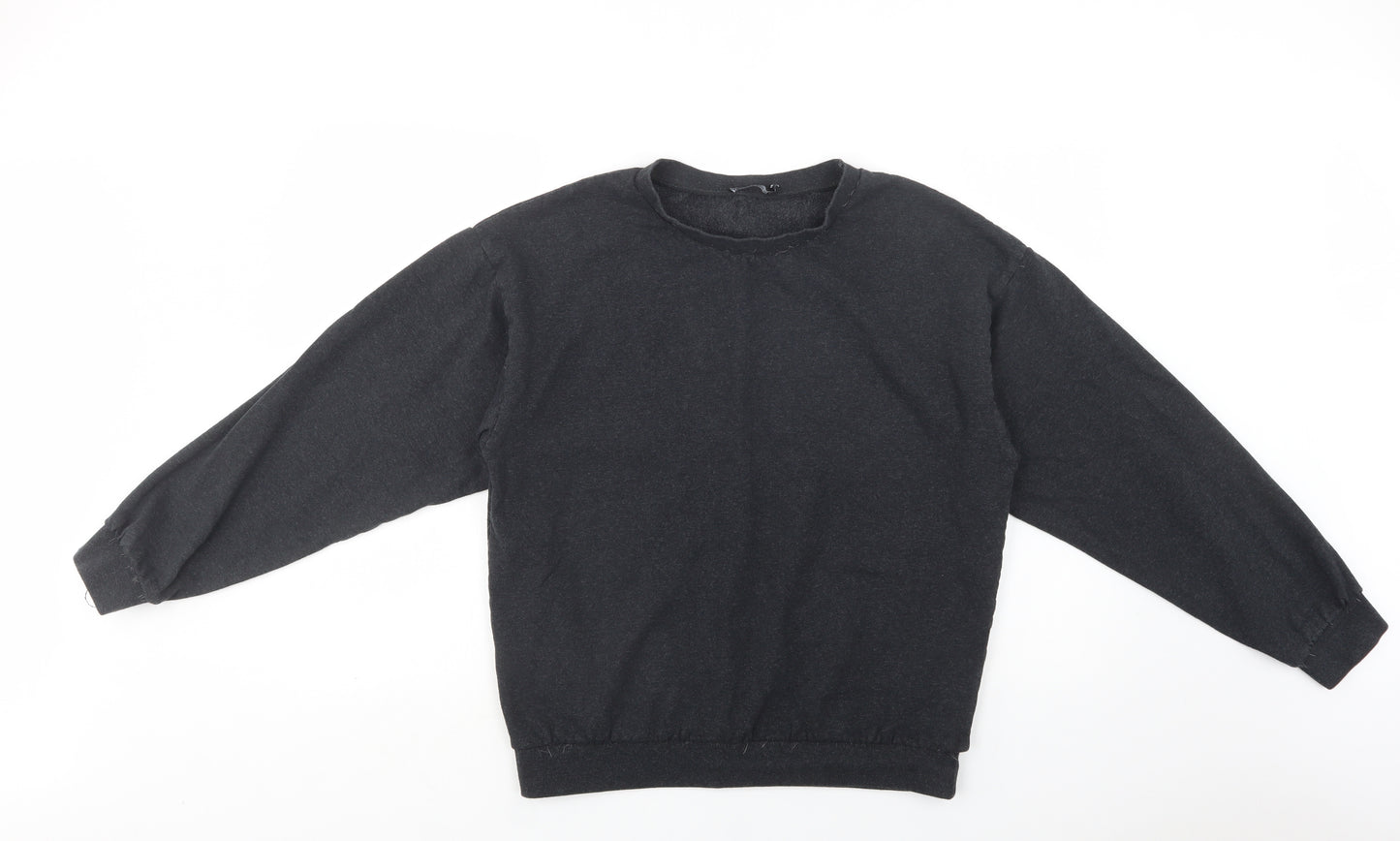 I Saw It First  Womens Grey  Cotton Pullover Sweatshirt Size M