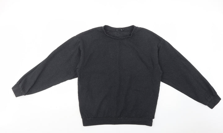 I Saw It First  Womens Grey  Cotton Pullover Sweatshirt Size M