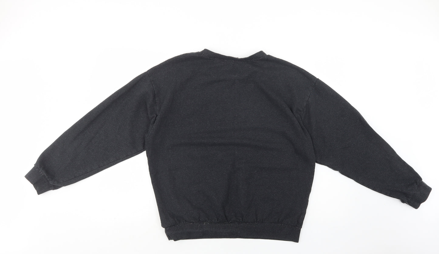 I Saw It First  Womens Grey  Cotton Pullover Sweatshirt Size M