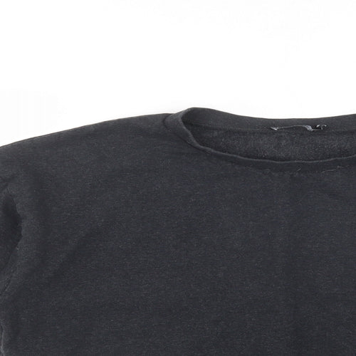 I Saw It First  Womens Grey  Cotton Pullover Sweatshirt Size M