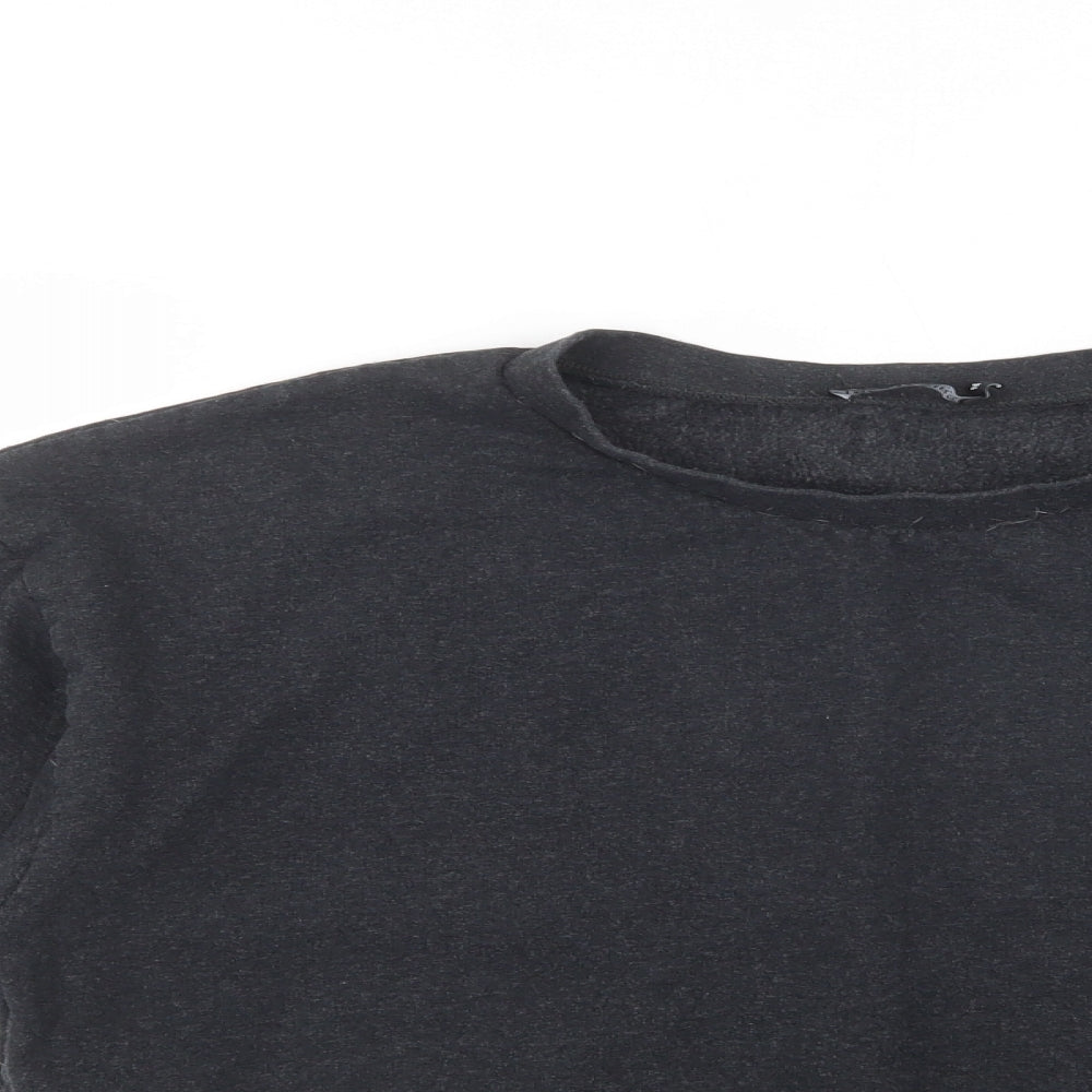 I Saw It First  Womens Grey  Cotton Pullover Sweatshirt Size M