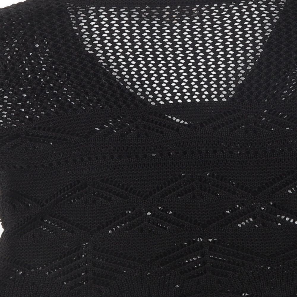 Soon Womens Black V-Neck   Pullover Jumper Size 16
