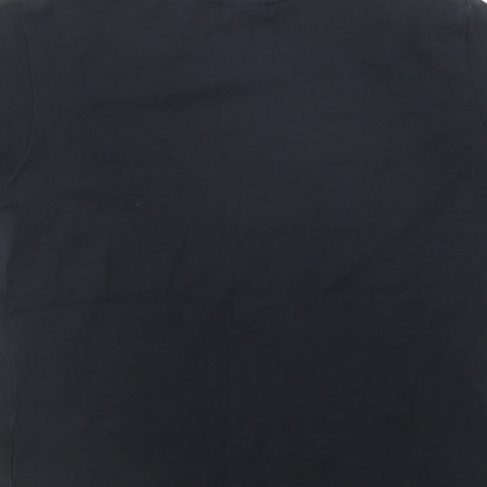 Nike Womens Black  Cotton Basic T-Shirt Size 12 Crew Neck