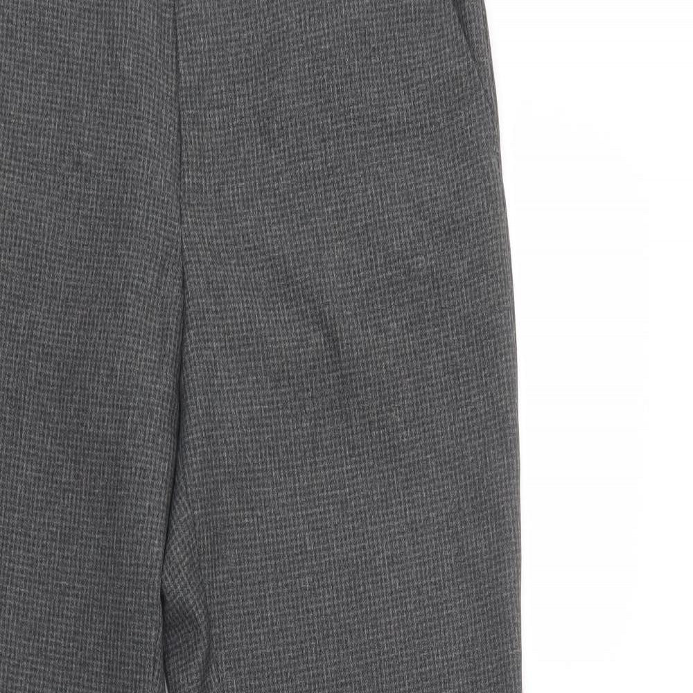F&F Mens Grey Houndstooth Polyester Dress Pants Trousers Size 32 L33 in Regular Button