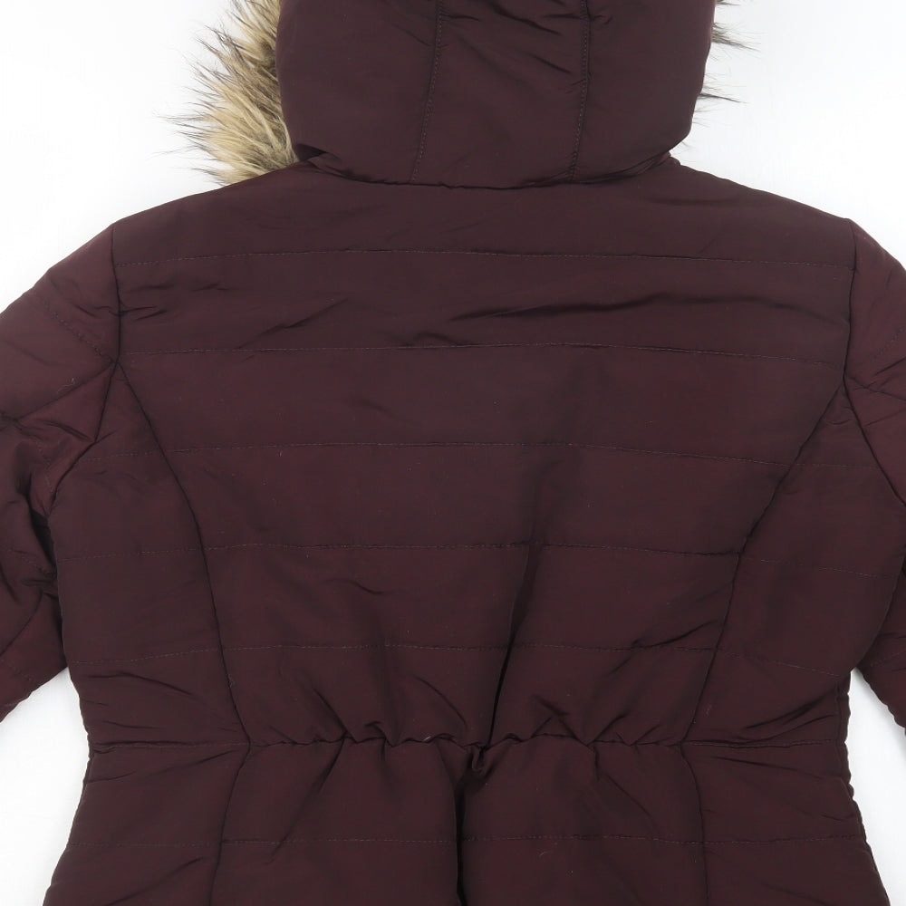 H&M Womens Purple   Puffer Jacket Jacket Size 14  Zip