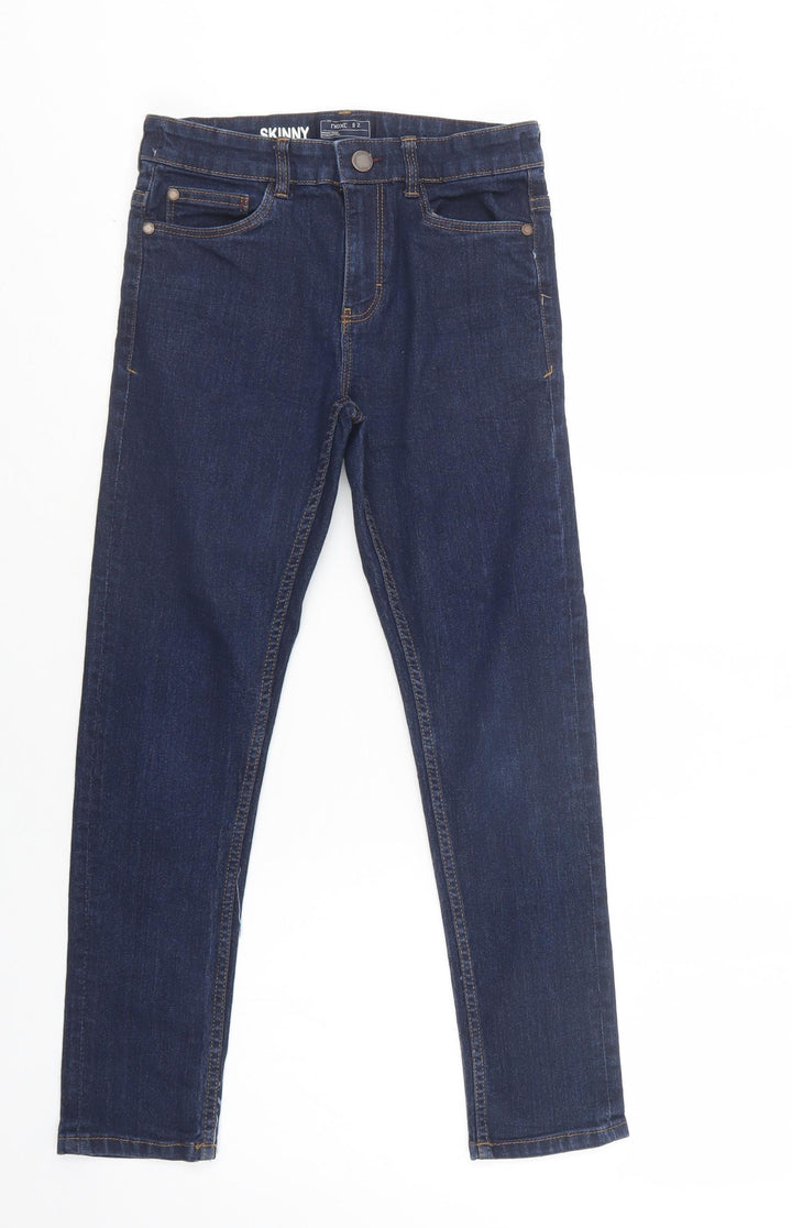 NEXT Girls Blue  Cotton Skinny Jeans Size 10 Years  Regular Button