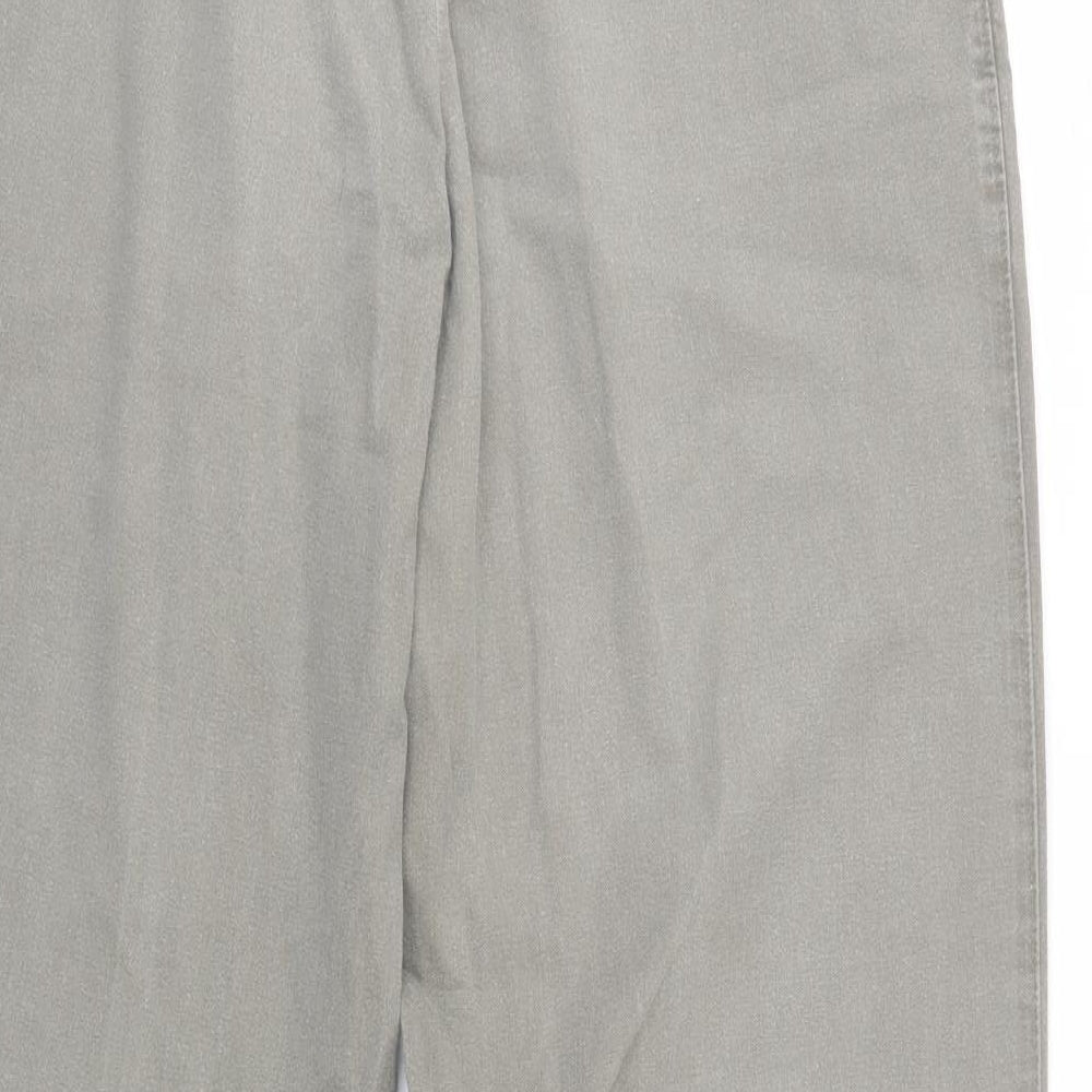 M&S Mens Beige  Cotton Chino Trousers Size 34 L33 in Regular Button