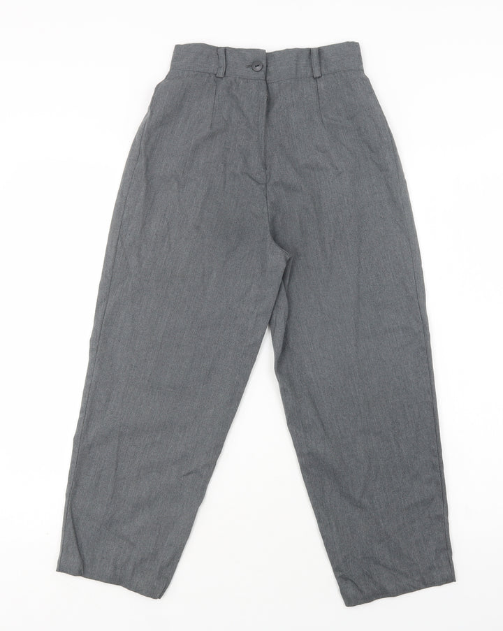 Tesco Boys Grey Polyester Dress Pants Trousers Size 10 Years Regular Button