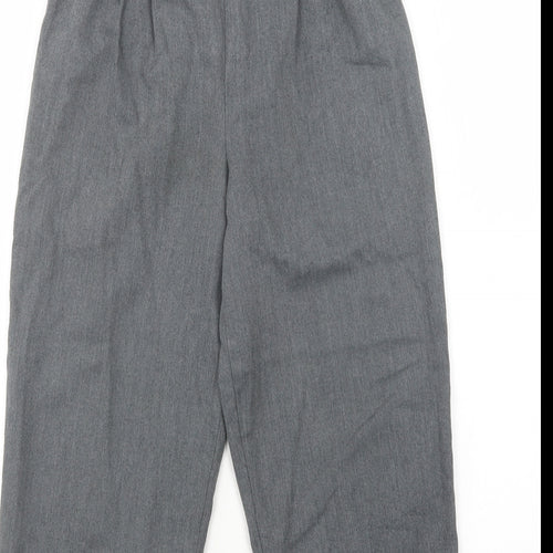 Tesco Boys Grey  Polyester Dress Pants Trousers Size 10 Years  Regular Button