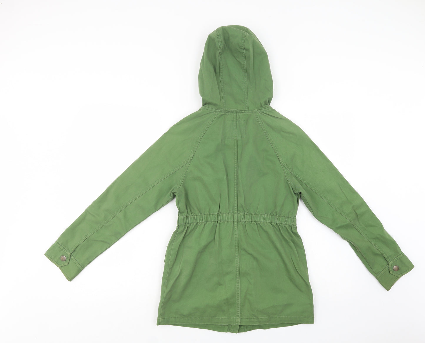 Gap Girls Green   Parka Jacket Size 11-12 Years  Snap