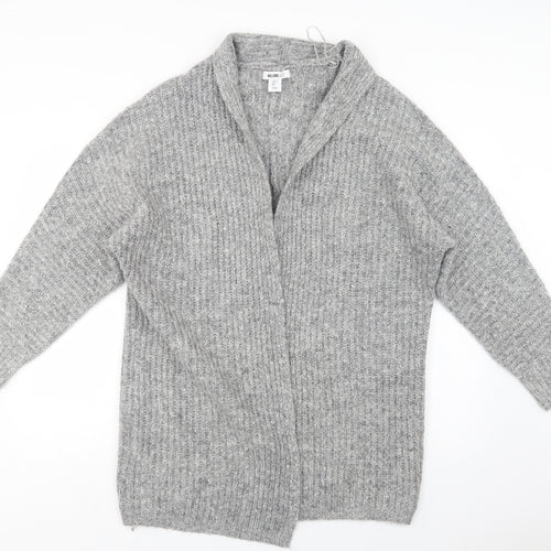 William Rast Womens Grey V-Neck  Polyester Cardigan Jumper Size L