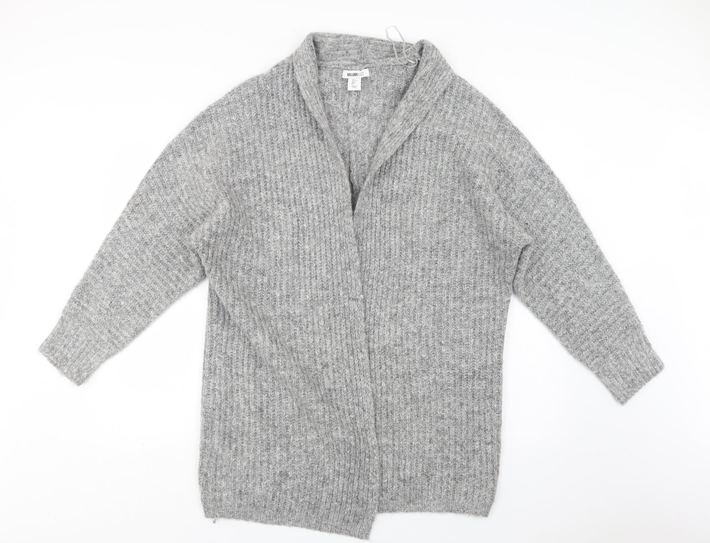 William Rast Womens Grey V-Neck  Polyester Cardigan Jumper Size L