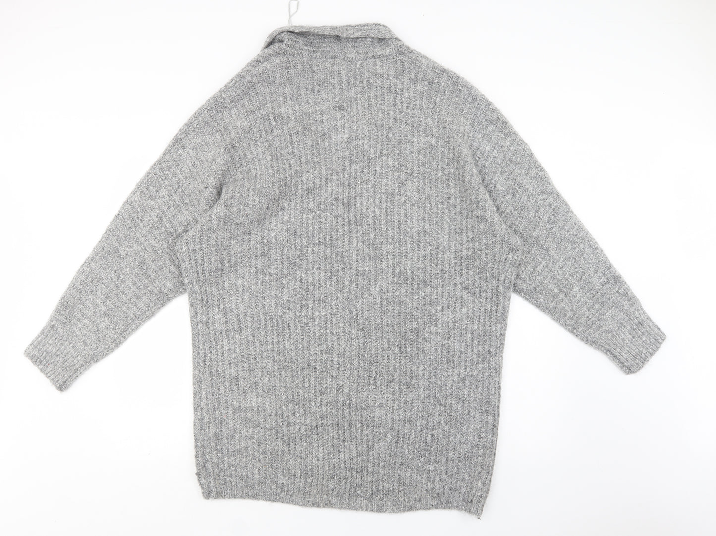 William Rast Womens Grey V-Neck  Polyester Cardigan Jumper Size L
