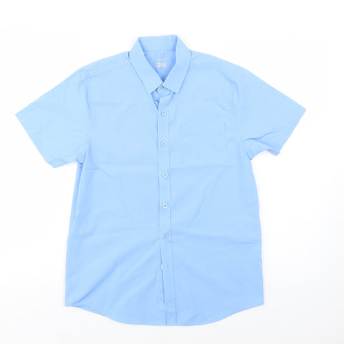 NEXT Boys Blue  Polyester Basic Button-Up Size 11 Years Collared Button - School Wear