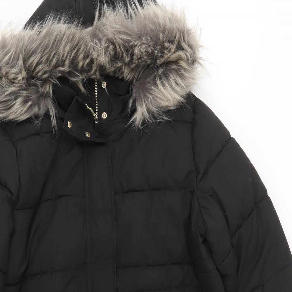 Nutmeg Womens Black   Puffer Jacket Jacket Size 18  Zip